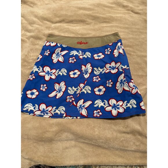 Aikane Surf Company Womens Skirt Blue With White Floral Size Medium - Picture 5 of 8